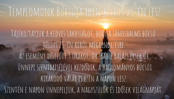 Tájékoztató a Jánoshalmi búcsú időpontjáról